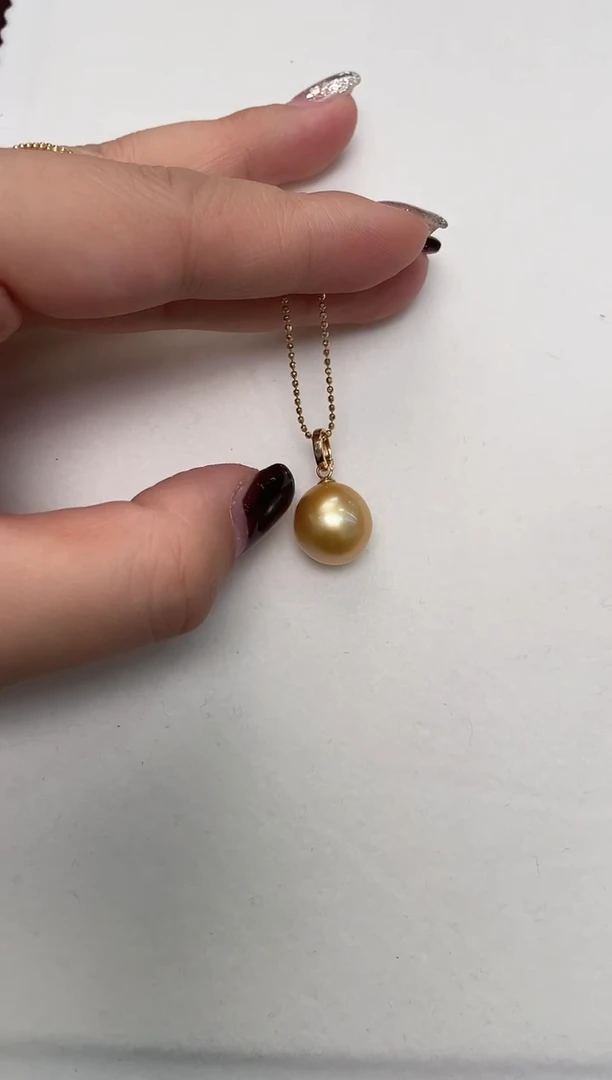 18K金镶嵌吊坠(不含链)海水珍珠18K金海水珍珠吊坠