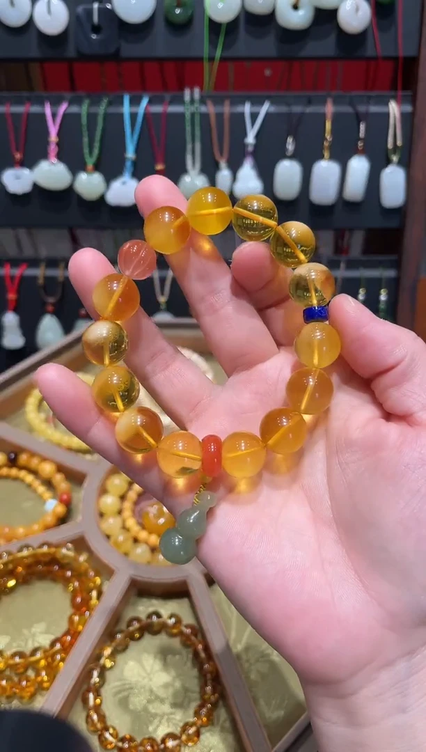 手串琥珀未镶嵌琥珀手串