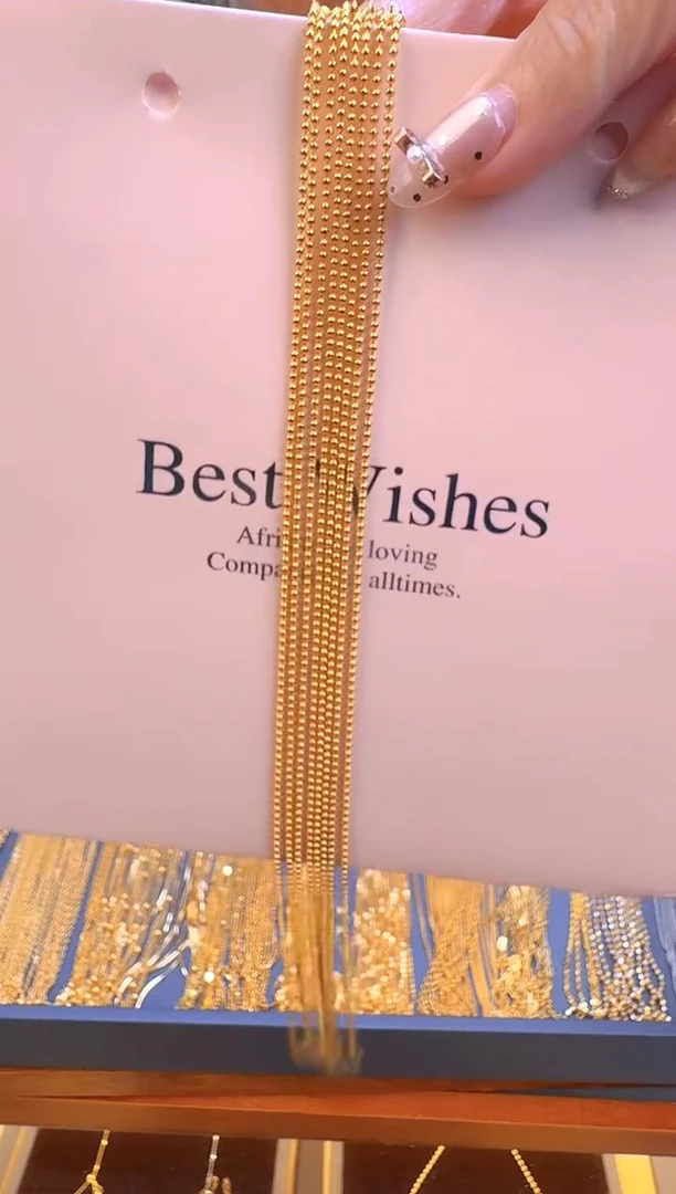 50cm1.3mm固定不可调节切面珠珠链1.88g（多样性发货）