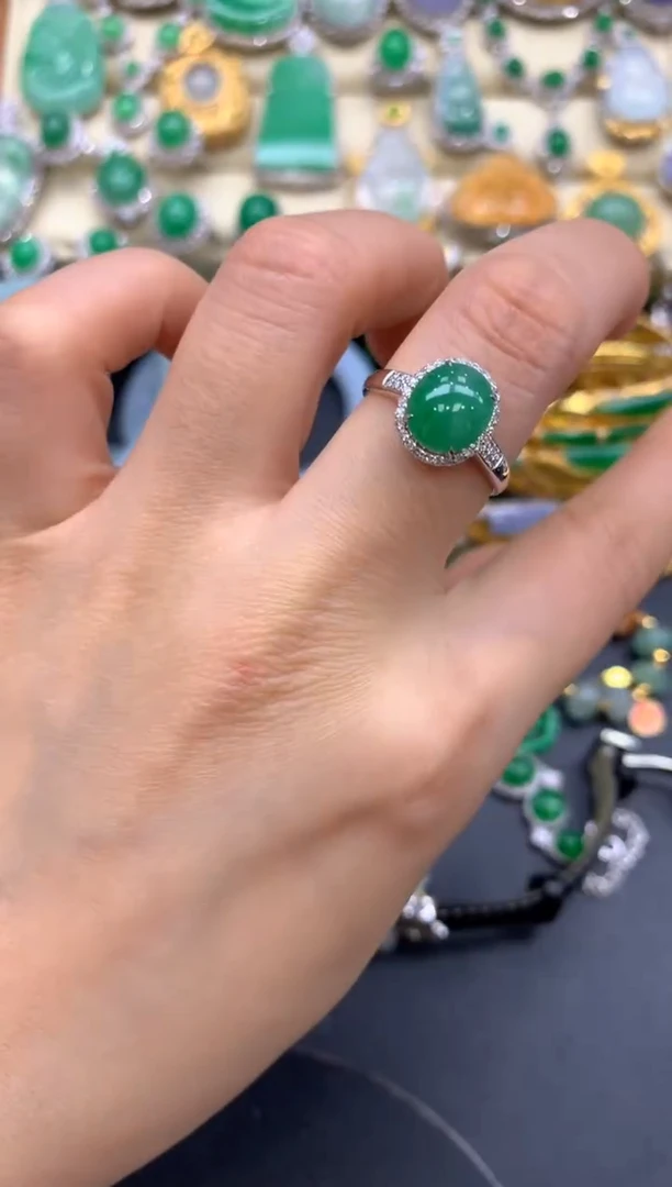 【闪购商品】翡翠戒指18K金镶嵌169-中国好珍宝