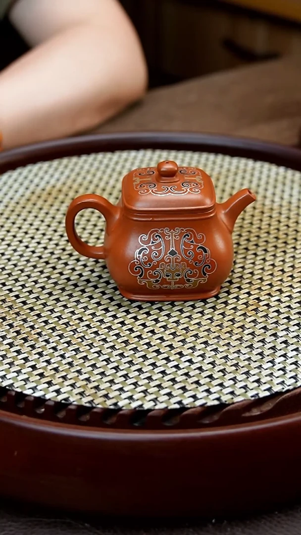 茶壶紫砂超**菲紫砂茶壶（方尊）