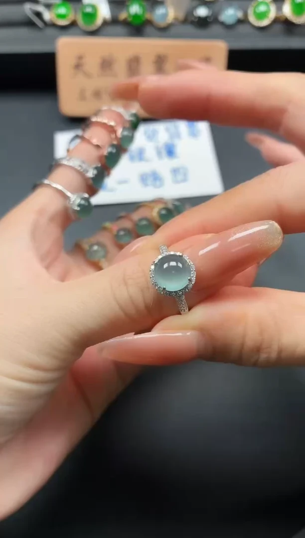 银S925镶嵌戒指翡翠111111