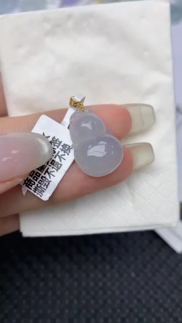 翡翠18K金镶嵌颈饰 天然缅甸翡翠a货百元以上9元证书费自理