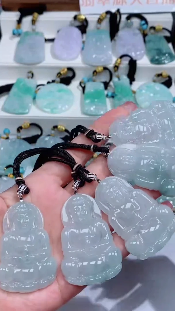 翡翠银S925镶嵌颈饰吊坠团购多样性发一件