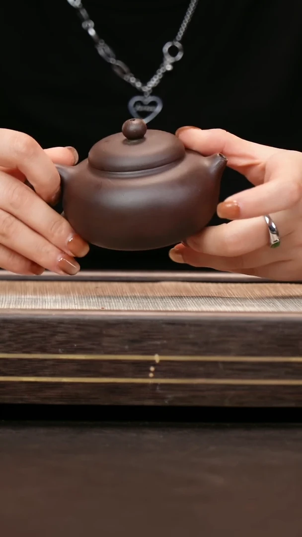 茶壶紫砂微瑕 深井紫泥 扁文旦