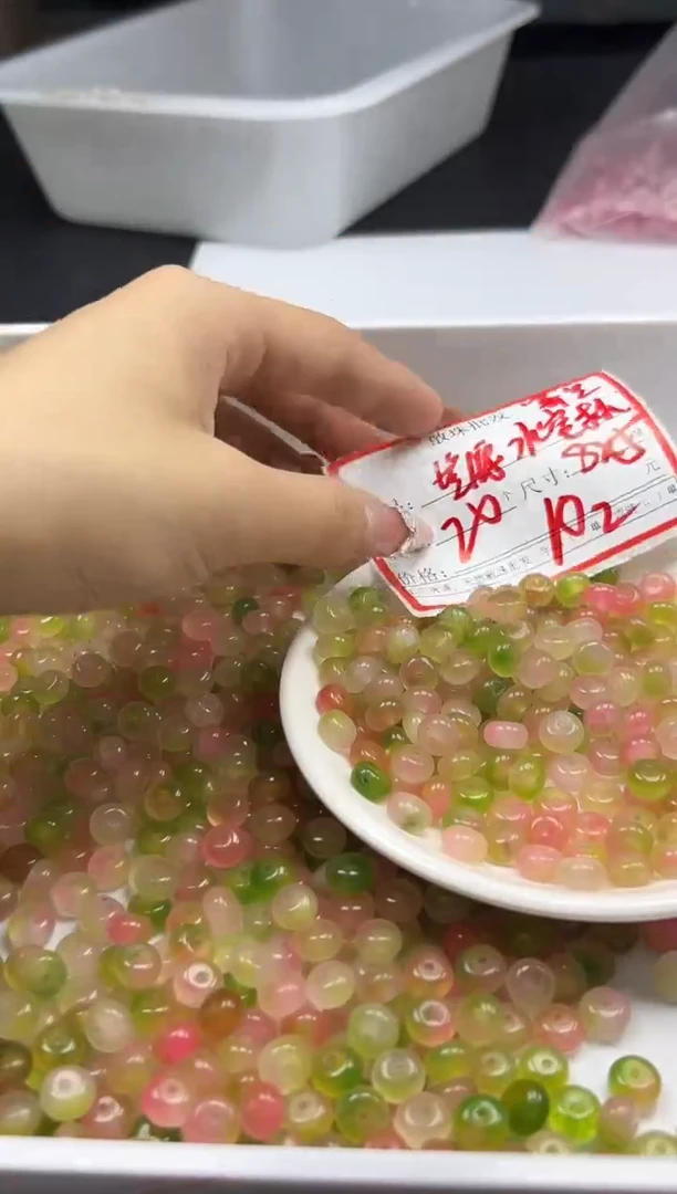 未镶嵌颈饰玛瑙/玉髓W885水蜜桃算盘8*5MM*20颗