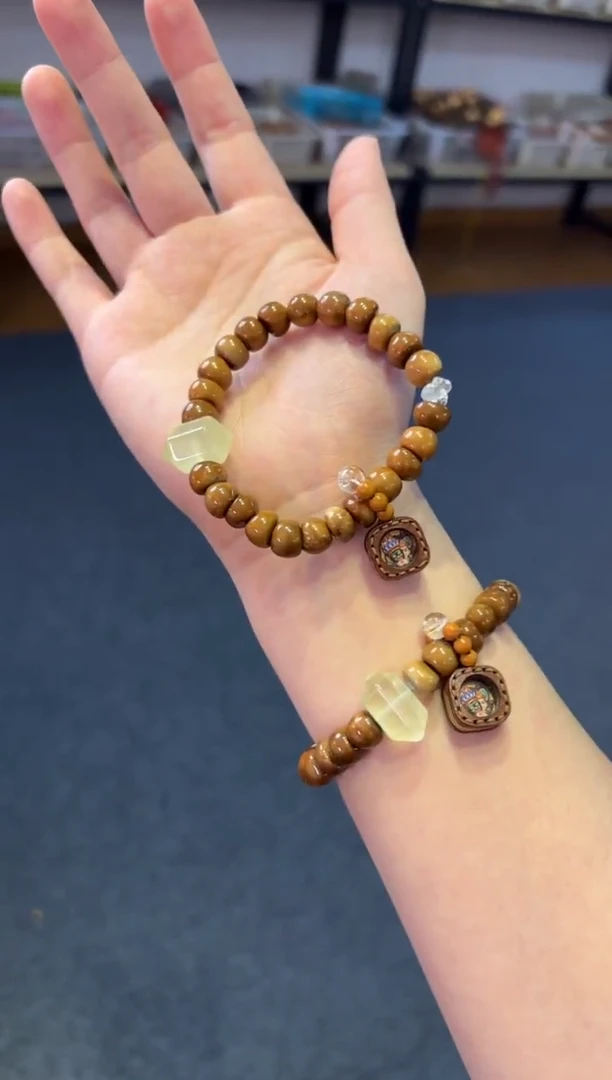 未镶嵌手链水晶8mm库克小金豆白水【唐卡扎基】