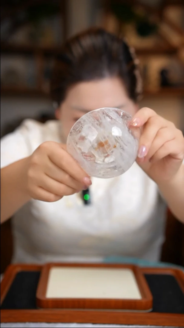 水晶珠宝半成品未镶嵌白水晶碗D28