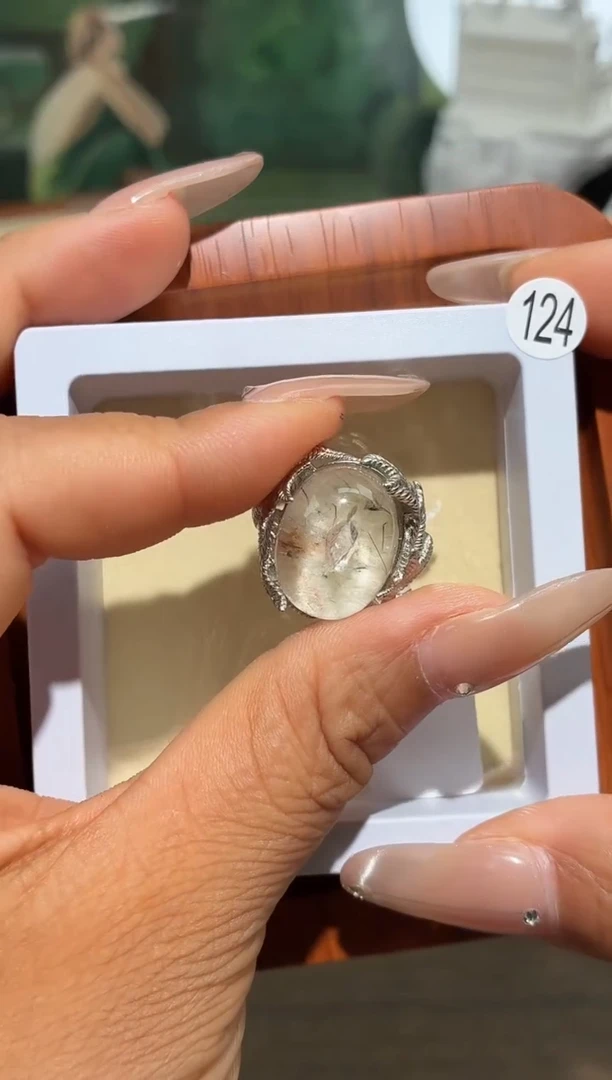 水晶戒指银S925镶嵌古****神定制