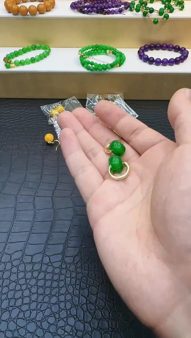 【闪购商品】翡翠耳饰14K金镶嵌100