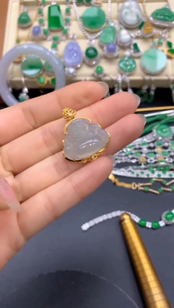【闪购商品】翡翠颈饰18K金镶嵌227-中国好珍宝