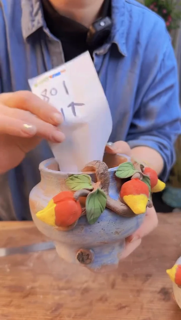 【闪购商品】红陶捏花一个精工801