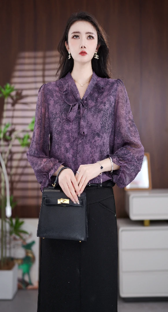 Y099新款时尚百搭气质宽松减龄上衣小衫-乐乐