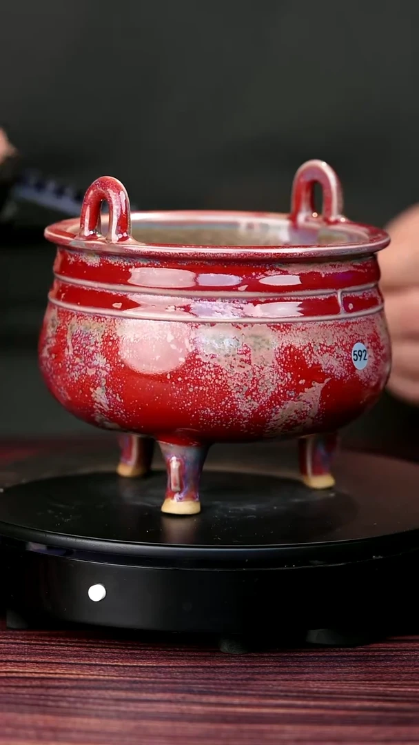 592#李朝斐一级品原矿钧瓷香炉