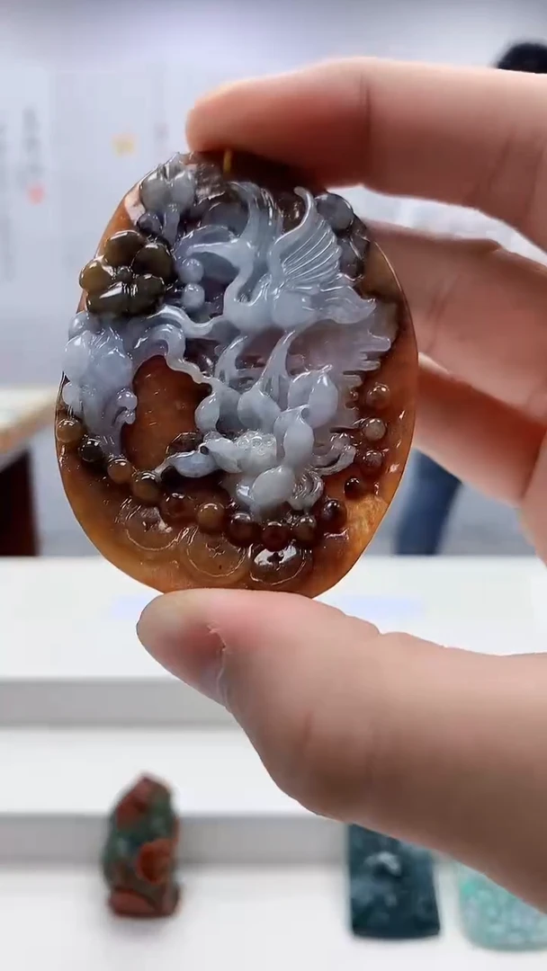 定制翡翠未镶嵌4812bb-毛货挂件56赠珠链