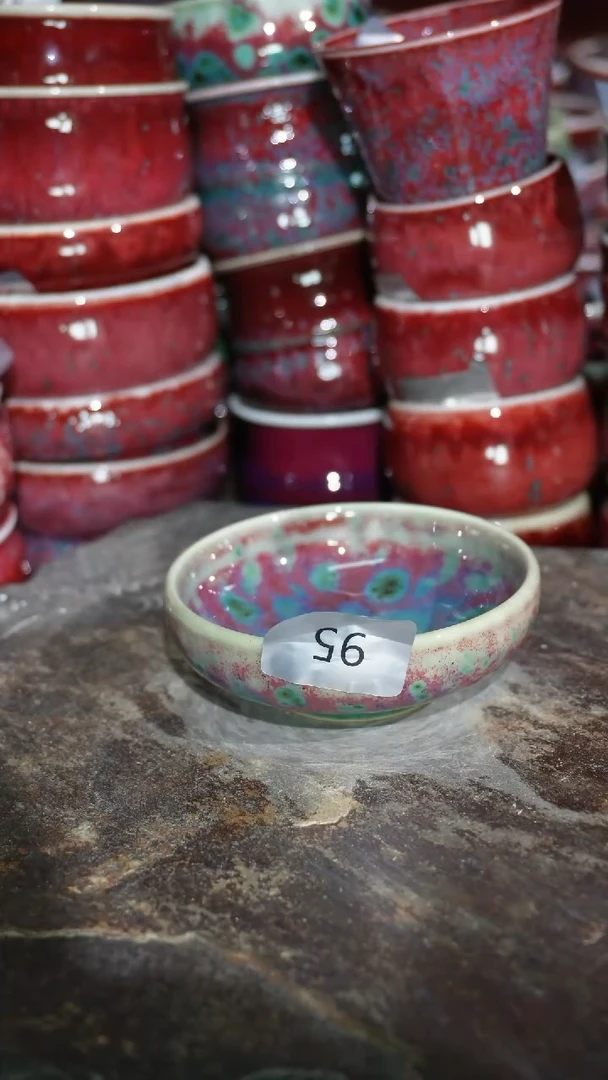 摆件陶精品窑变钧瓷茶器