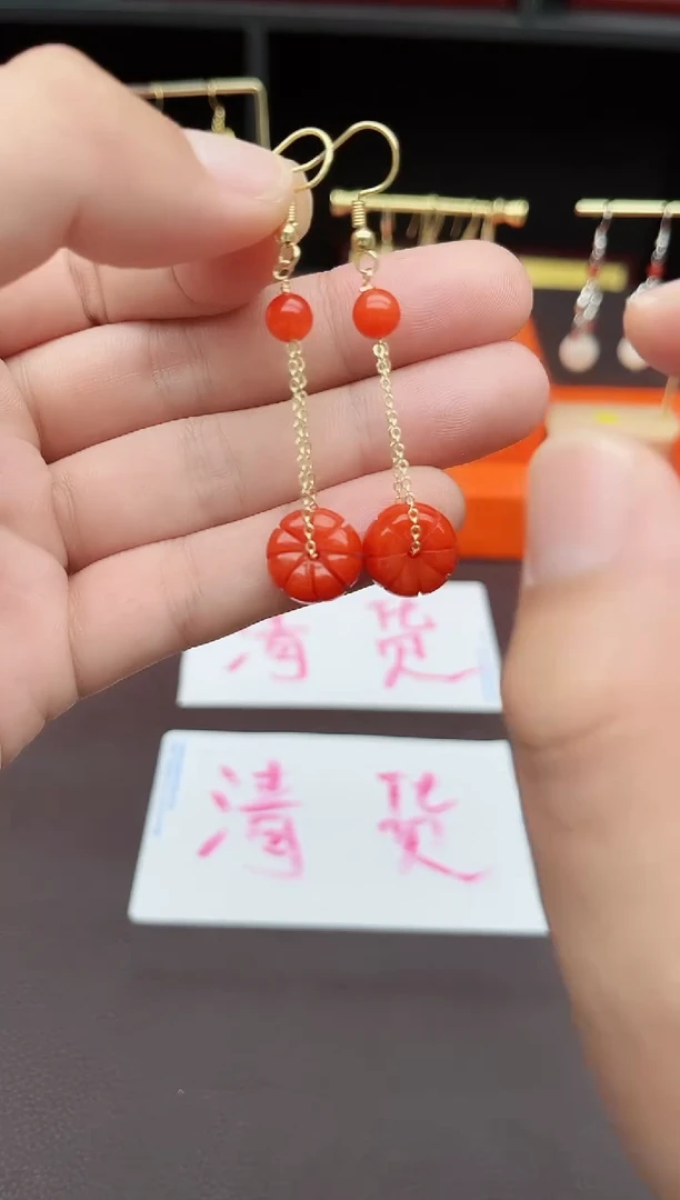 翡翠银S925镶嵌耳饰317000