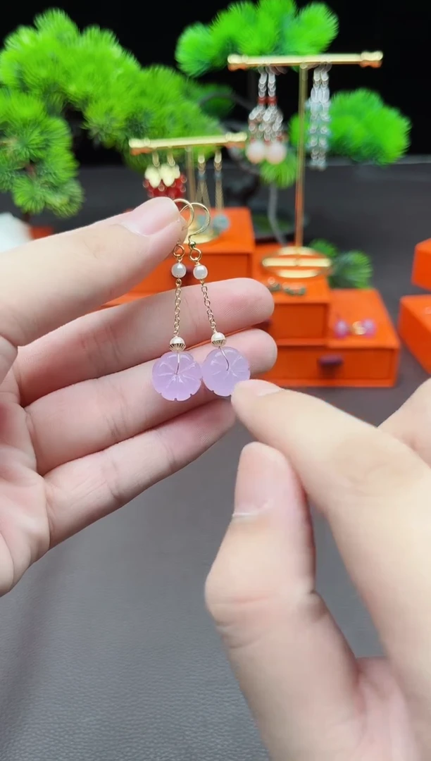 玛瑙/玉髓耳饰银S925镶嵌504