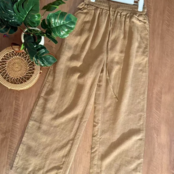 【云目悠悠】春夏汉麻宽松女士直筒裤-202579