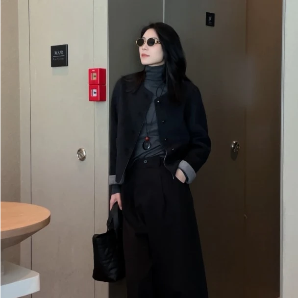 【静奢时光】Mayya Plus麦芽定制山羊绒+绵羊毛双面呢大衣32537236