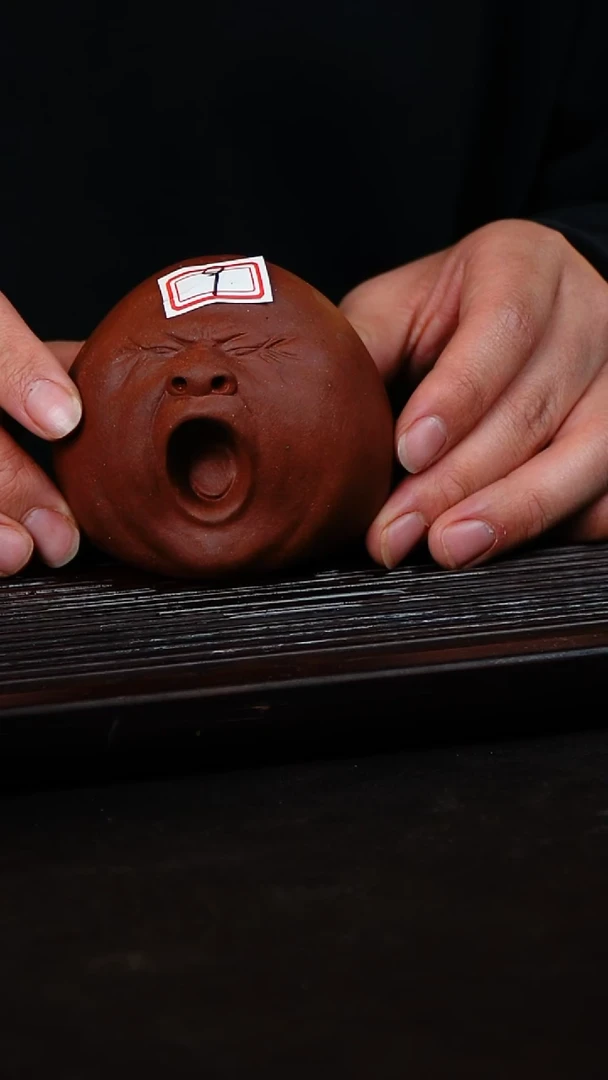 紫砂茶壶原创微瑕哈欠茶宠9号