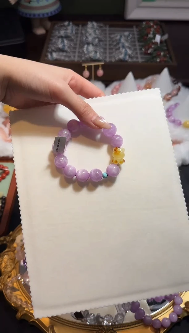 【闪购商品】水晶手串未镶嵌紫锂辉手串
