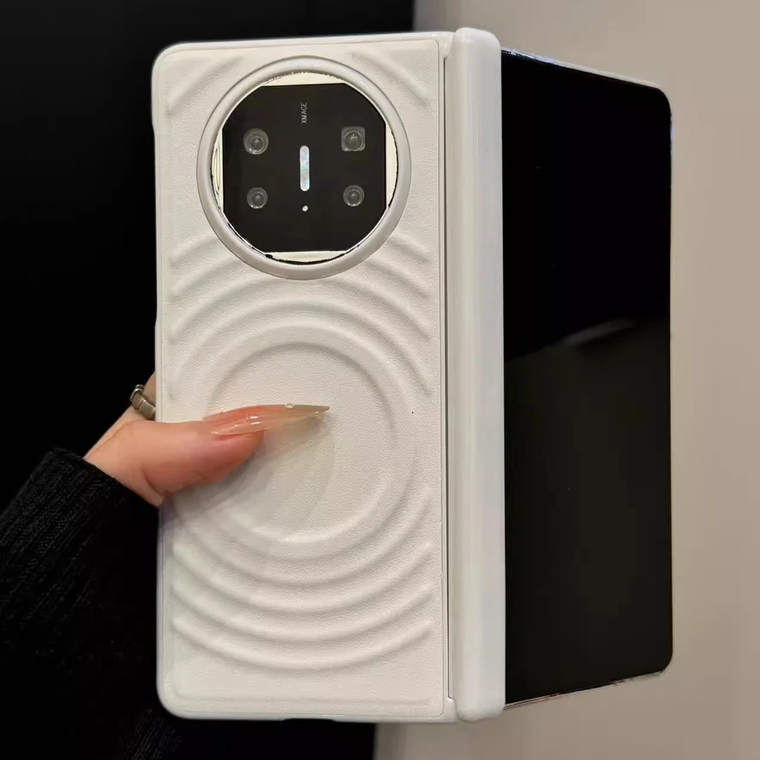 简约波漾纹适用华为MateX6典藏版折叠屏手机壳MateX5磁吸中轴X3女