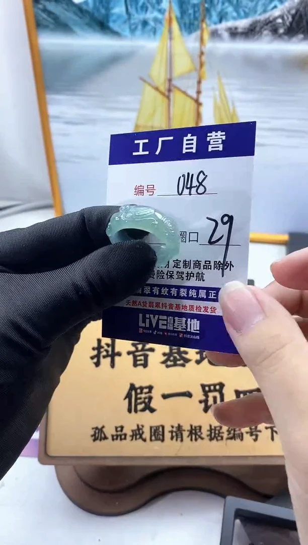 未镶嵌戒圈翡翠048