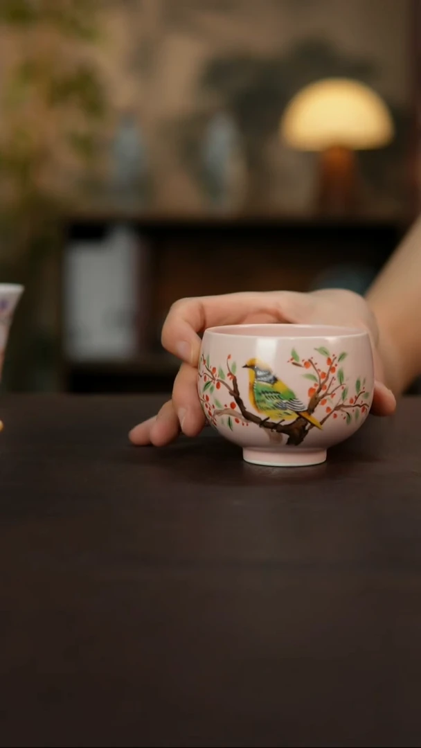 杯景德镇陶瓷杯碗柴烧多人