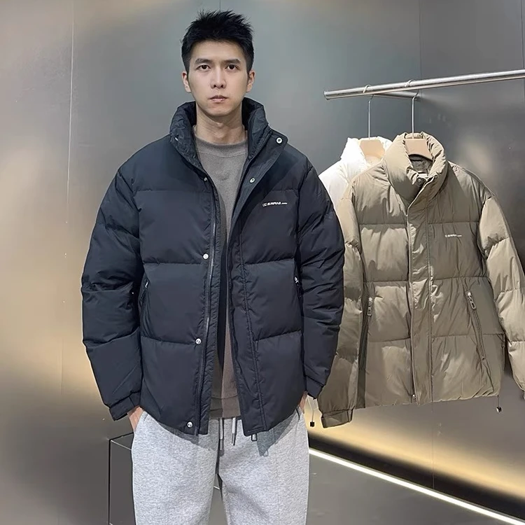 新款羽绒服男士加厚潮流简约休闲短款面包服柔软舒适立领外套1020