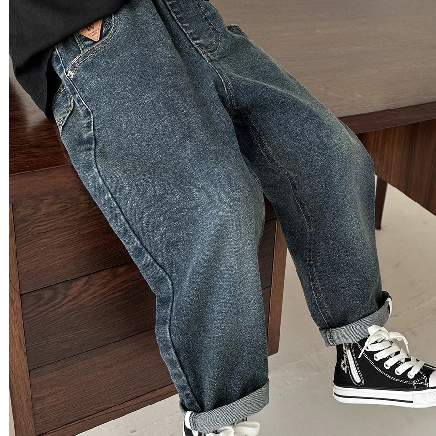 男童牛仔裤儿童裤子春秋款男2025春装新款中大童长裤童装|25aj04