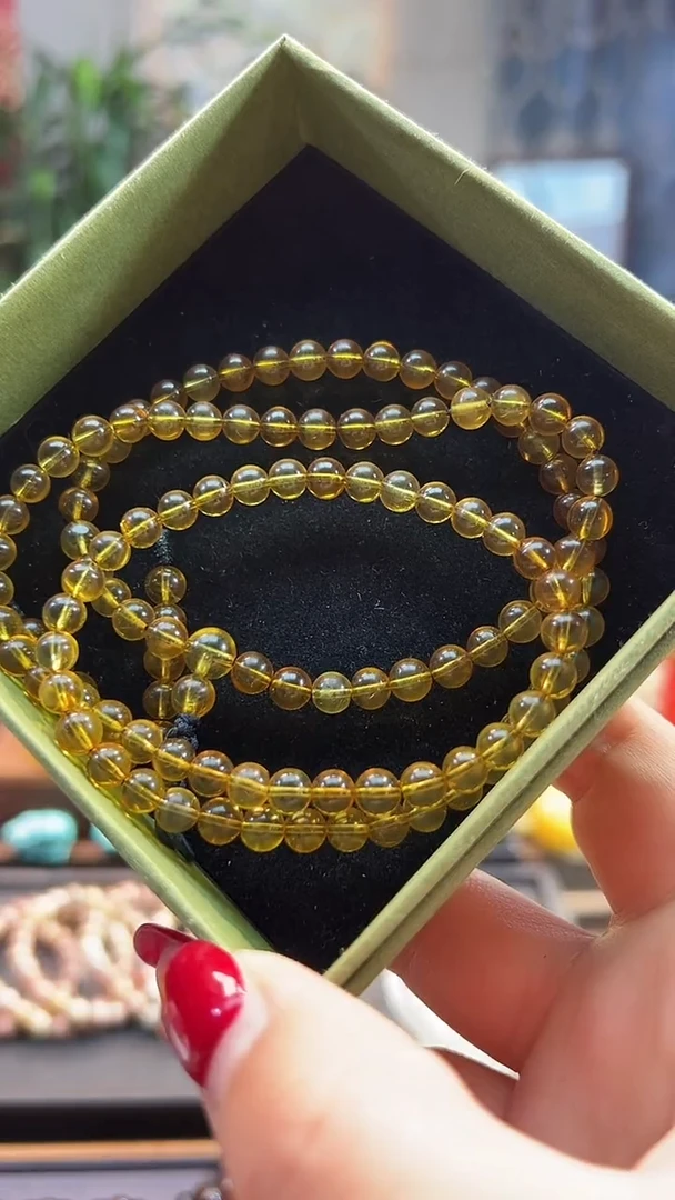 未镶嵌颈饰琥珀蓝珀多圈