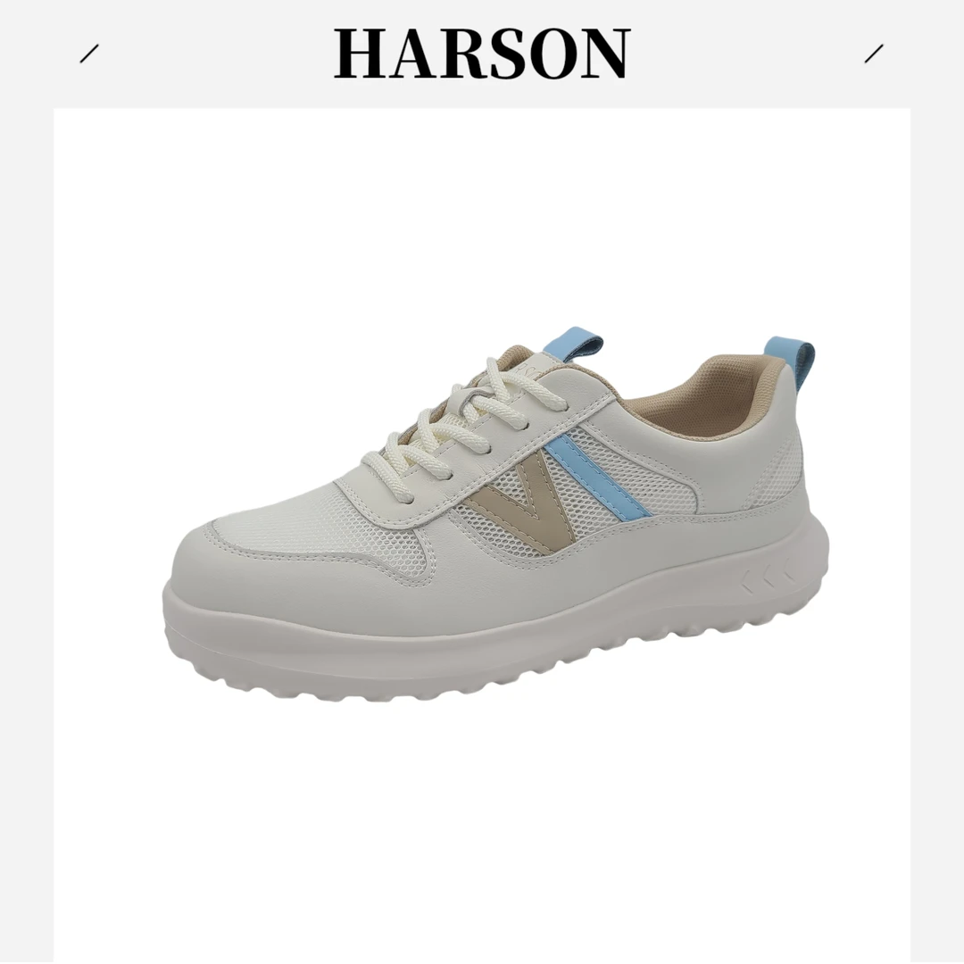Harson/哈森透气耐磨浅口纯色单鞋潮鞋低帮时尚运动鞋240160