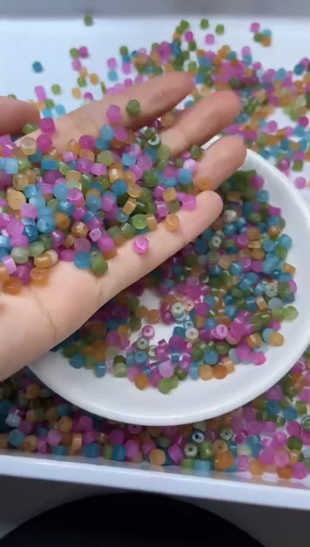 颈饰未镶嵌水晶W3225-彩虹碧玺直切算盘4*2mm*50颗