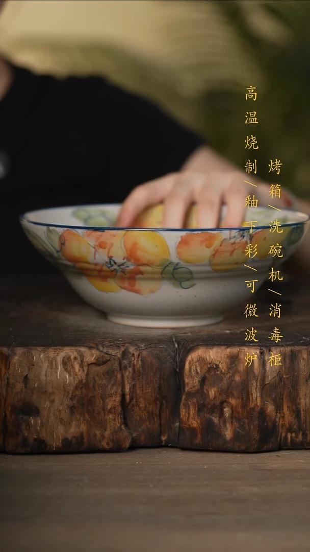 瓷片景德镇高温釉下彩可微波烤箱洗碗机