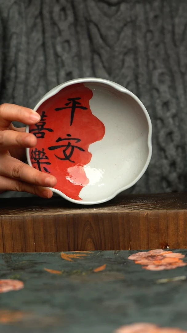 杯釉下彩手工手绘同款陶器