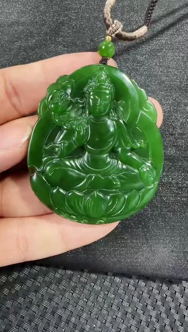 【闪购商品】和田玉（碧玉）吊坠未镶嵌观音