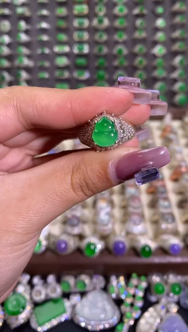 未镶嵌戒指翡翠天然缅甸A货翡翠未镶嵌 粉丝福利