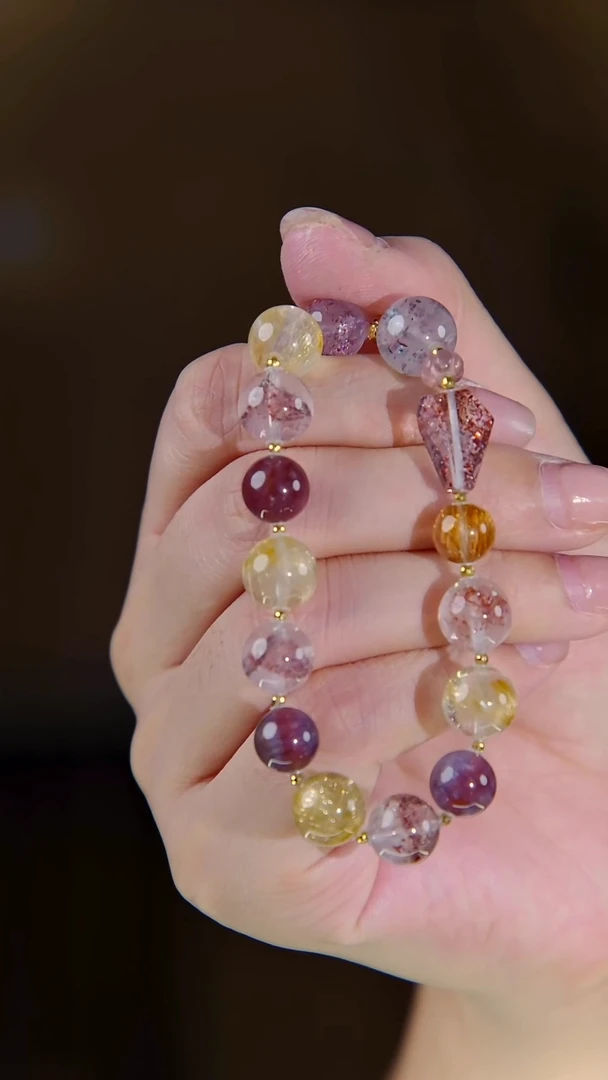 18K金镶嵌手链水晶金草莓钛金王炸1（多样性发其一）