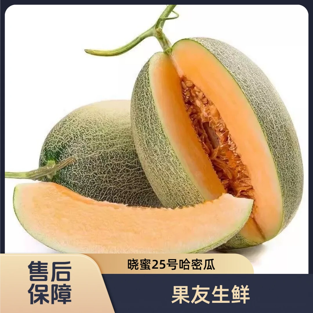 【晓蜜25号哈密瓜】3颗/1份 净果8斤左右 脆甜袋装太原晋中吕梁拍