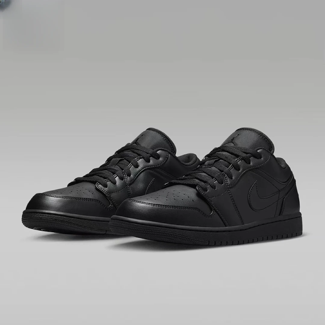 NIKE/耐克官方正品 AJ1男黑武士低帮休闲百搭防滑板鞋553558-093