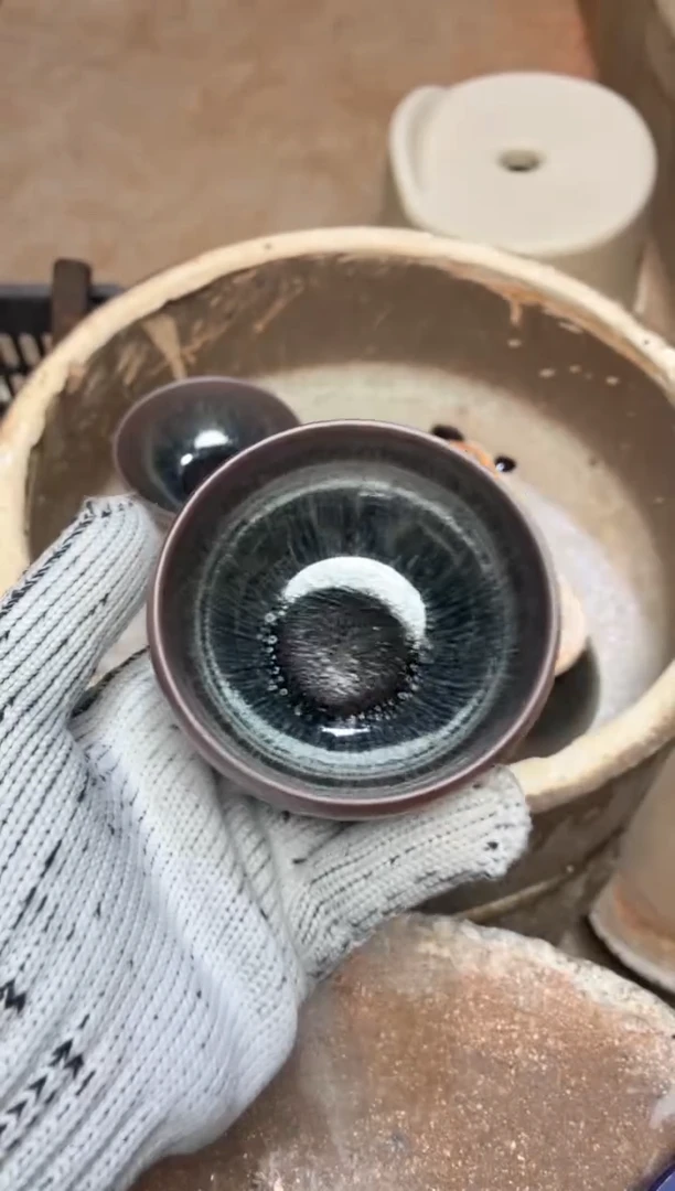 茶盏真柴烧建盏换点柴火