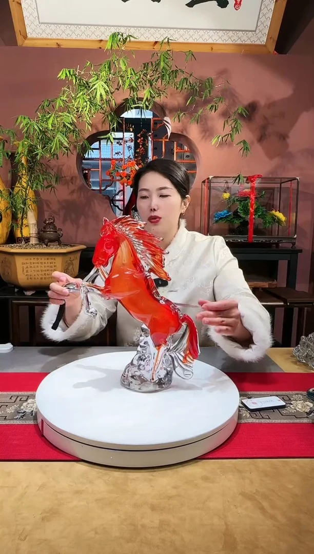 【闪购商品】琉璃手工艺品红马
