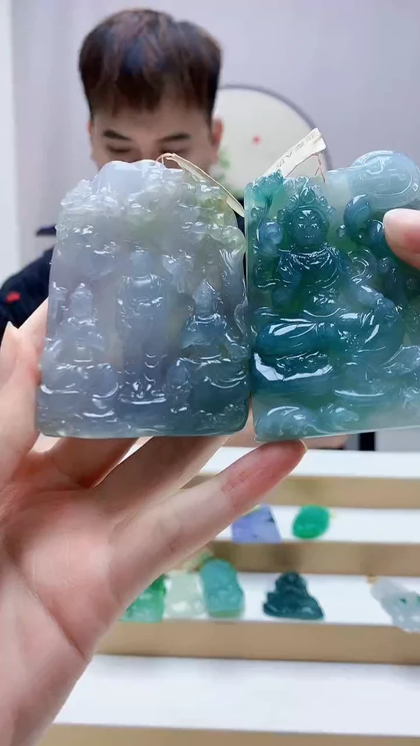 未镶嵌定制翡翠王*涛4868zm-毛货挂件114