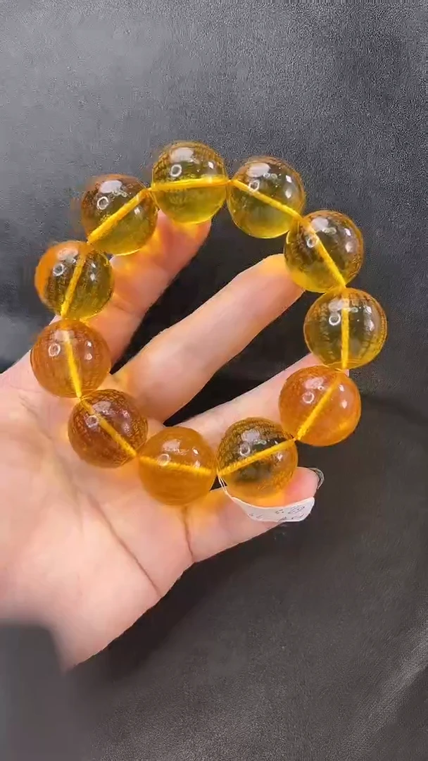 琥珀颈饰未镶嵌手串