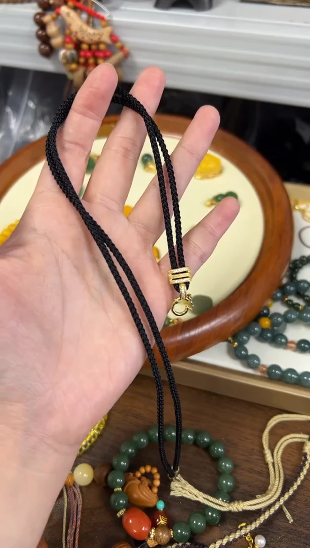 合金黑色绳子合金扣万能扣[2923]