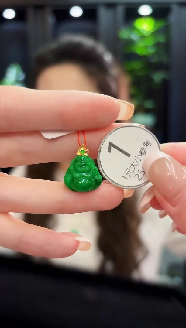 吊坠(不含链)18K金镶嵌翡翠 缅料A货/支持复检/一件