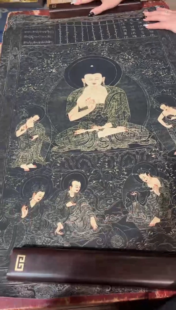 卷轴画龙妹的唐卡tk16