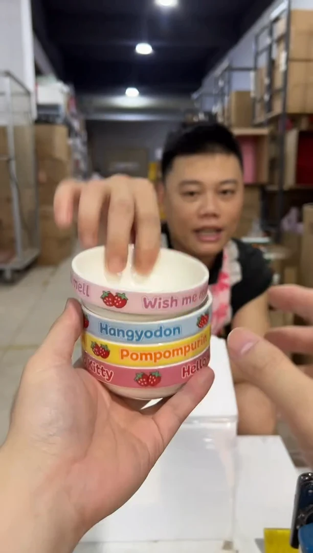 瓷片小号三利鸥甜品小碗4件套