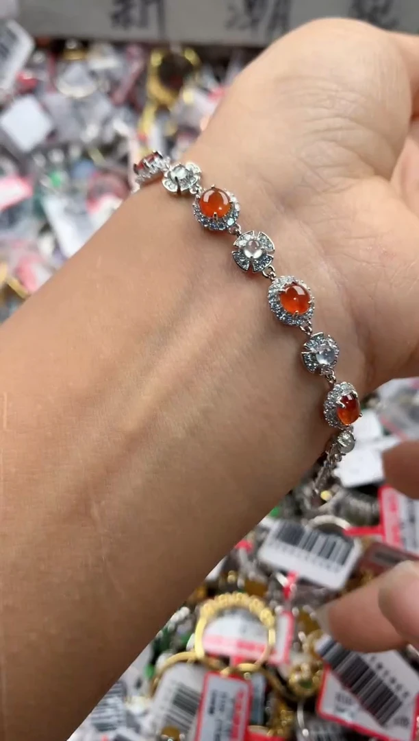 银S925镶嵌戒指翡翠777             1